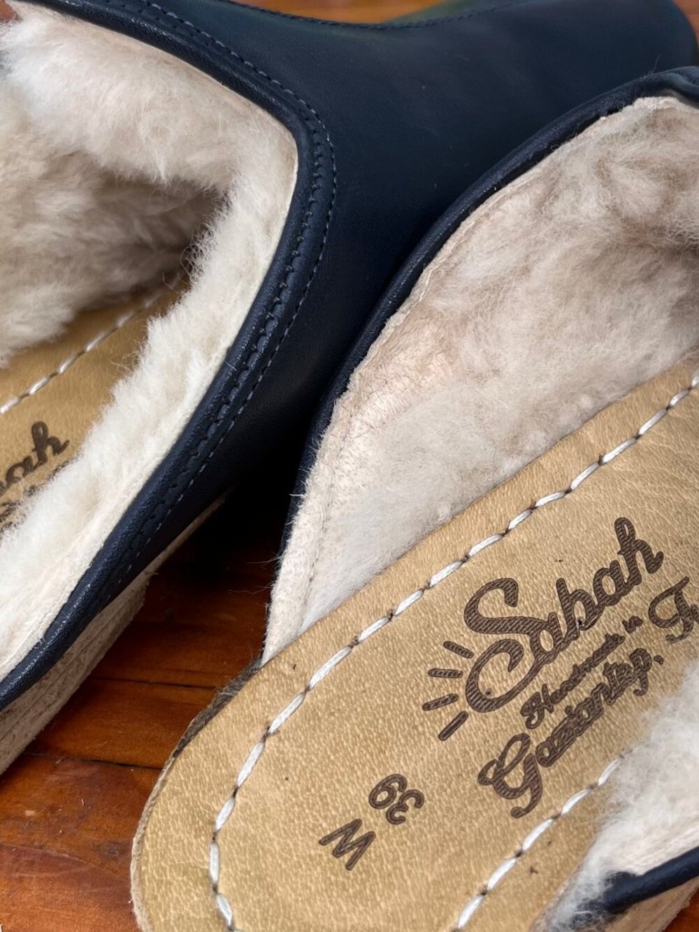 Sabah Marino Blue Babas Womens Slippers Size: EU 39 (US Size 6.5-7) - Picture 15 of 15